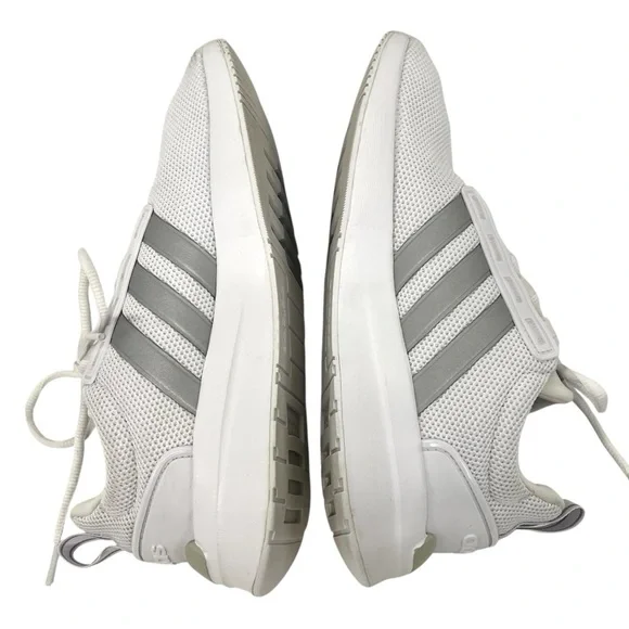 Adidas Racer TR21 White Silver Athletic Running Cloudfoam Shoes Women’s 7 - Picture 9 of 12